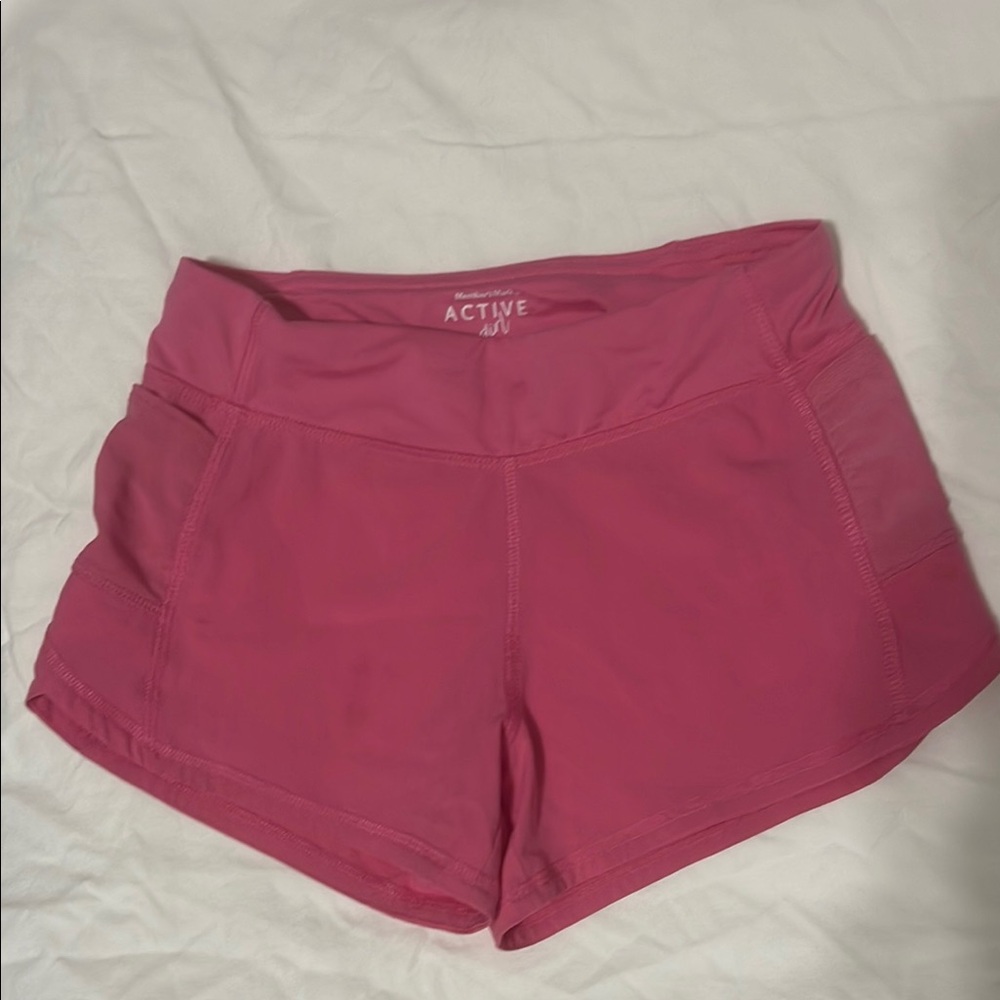 Pink Relaxed Fit Athletic Shorts with Curved Hems Size 7/8 GUC